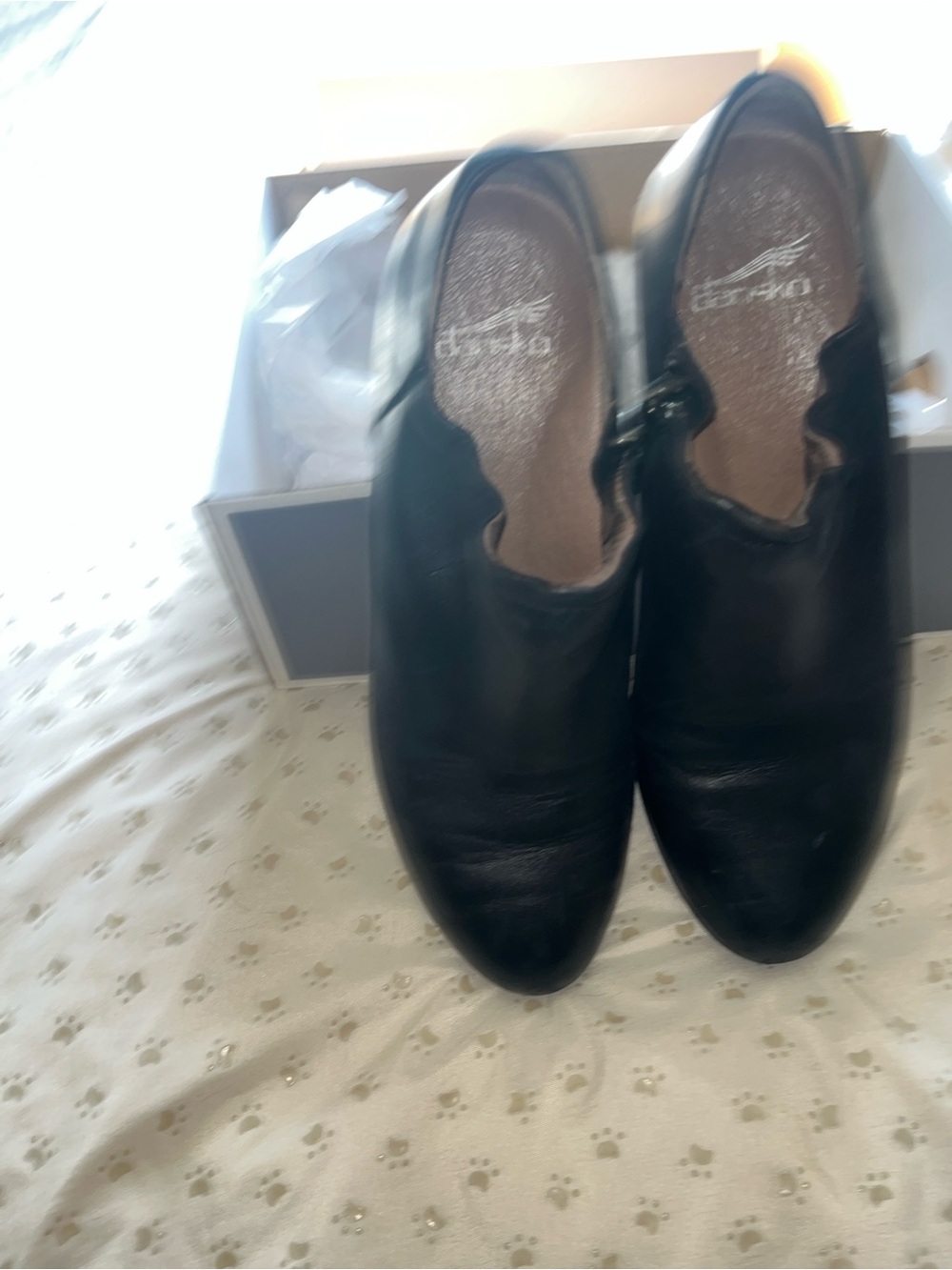 Dansko-Debbie Burnished Nubuck Black Leather AnkleBootie - Picture 8 of 13